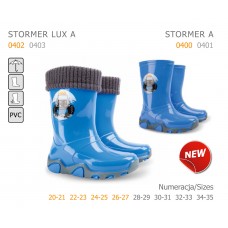 от 19 Euro. Размери 22до29 номер, WATERPROOF, ВОДО-УСТОЙЧИВИ, DEMAR Бебешки и Детски LUX гумени ботуши с Подвижна Топла Подплата.  DEMAR 0402-0403-A, Светло Син